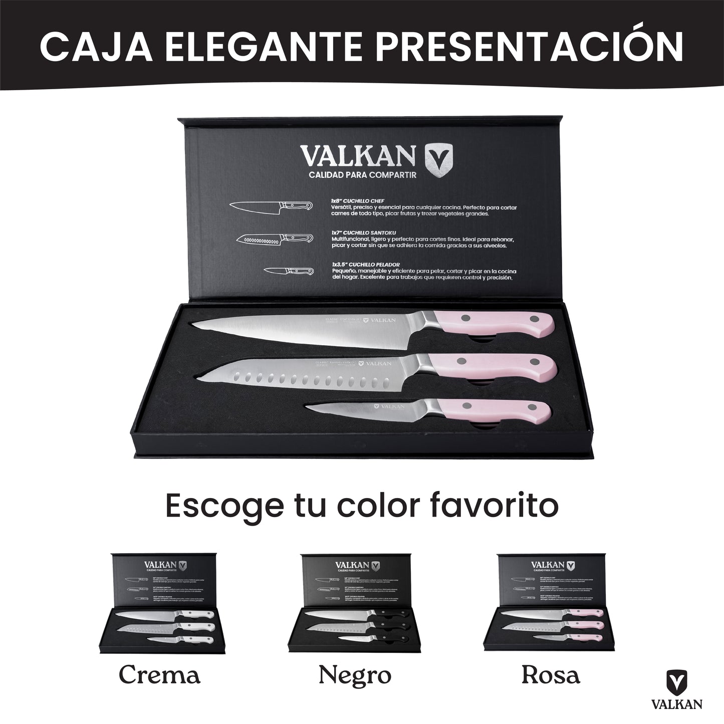 Set de 3 Cuchillos Classic Acero Alemán